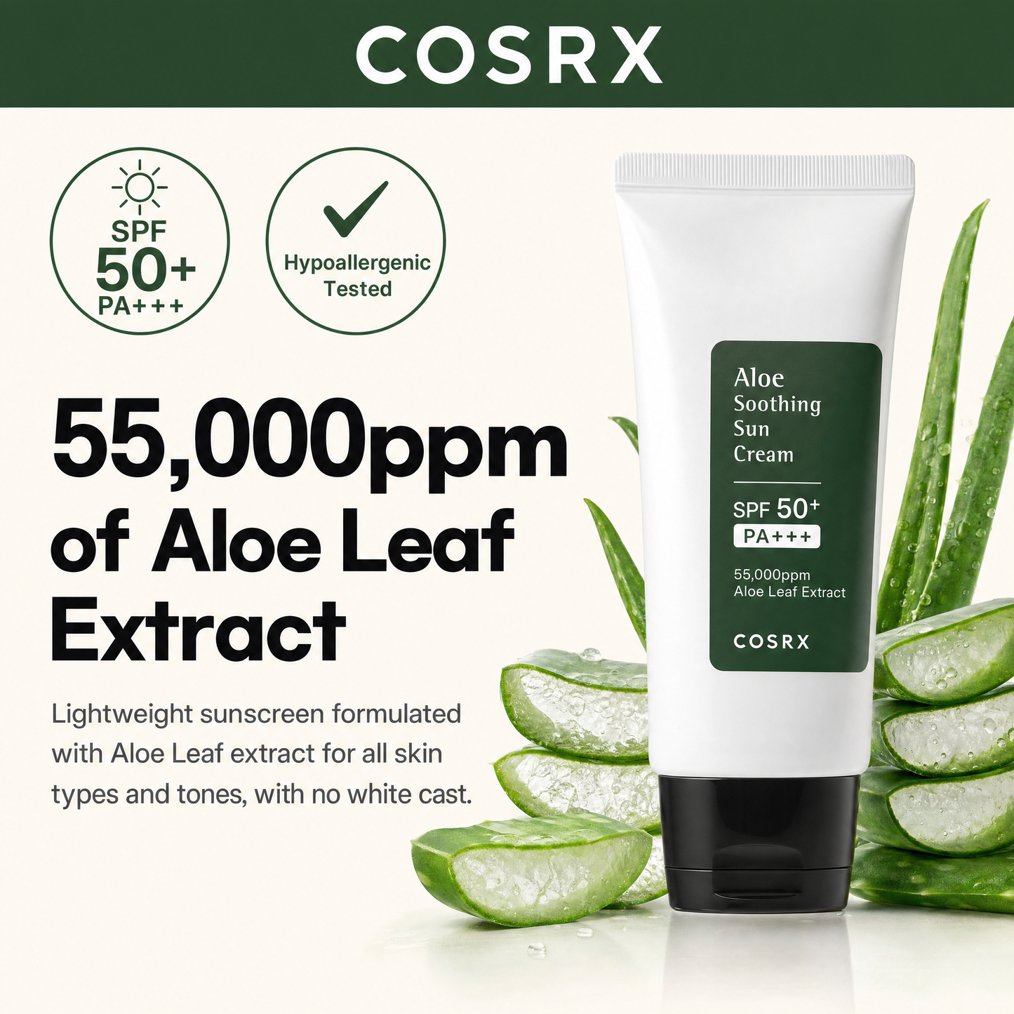 COSRX Aloe Soothing Sun Cream SPF50+